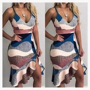 Nwot pink blue dress